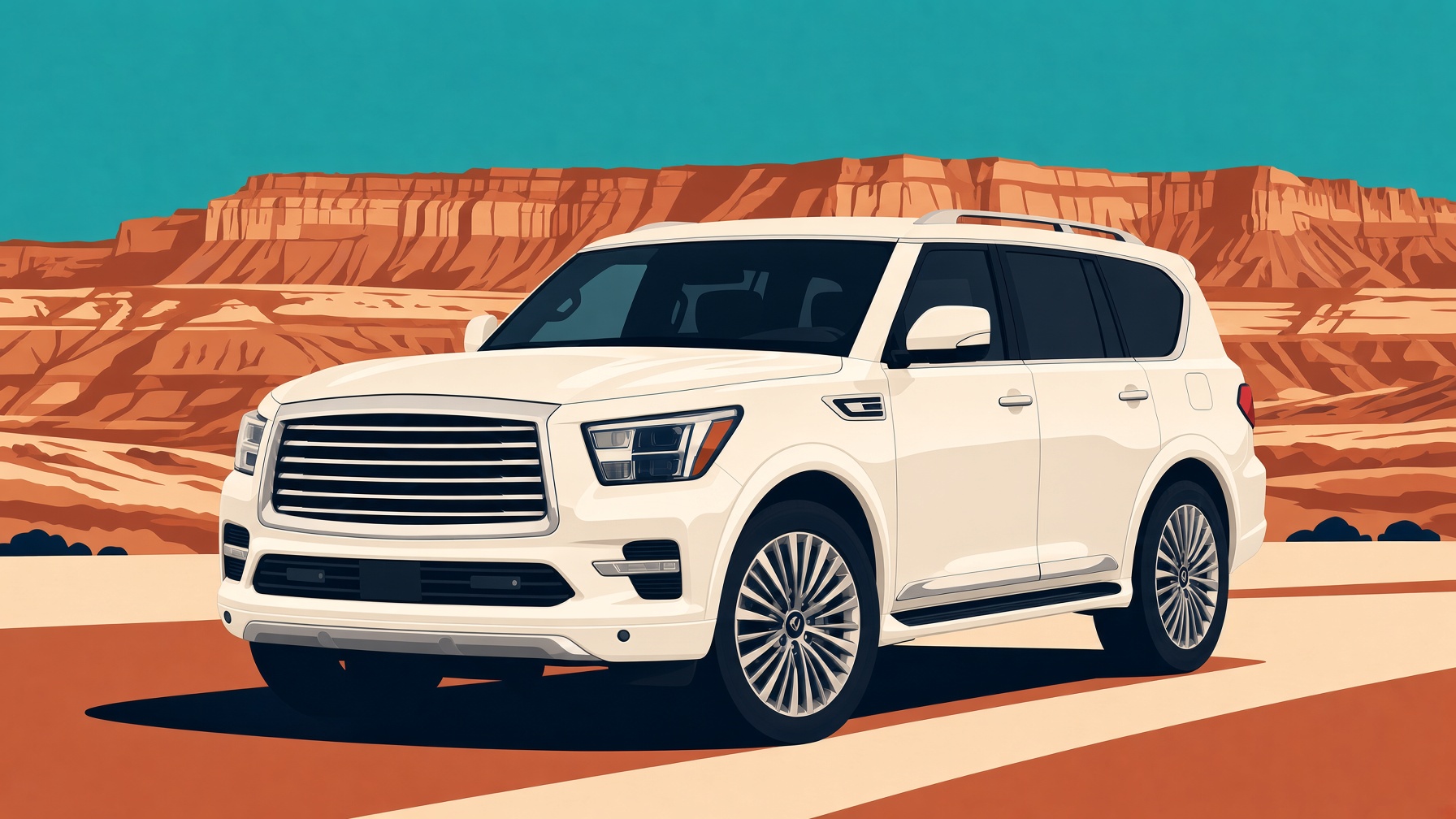 Pearl white 2024 Infiniti QX80