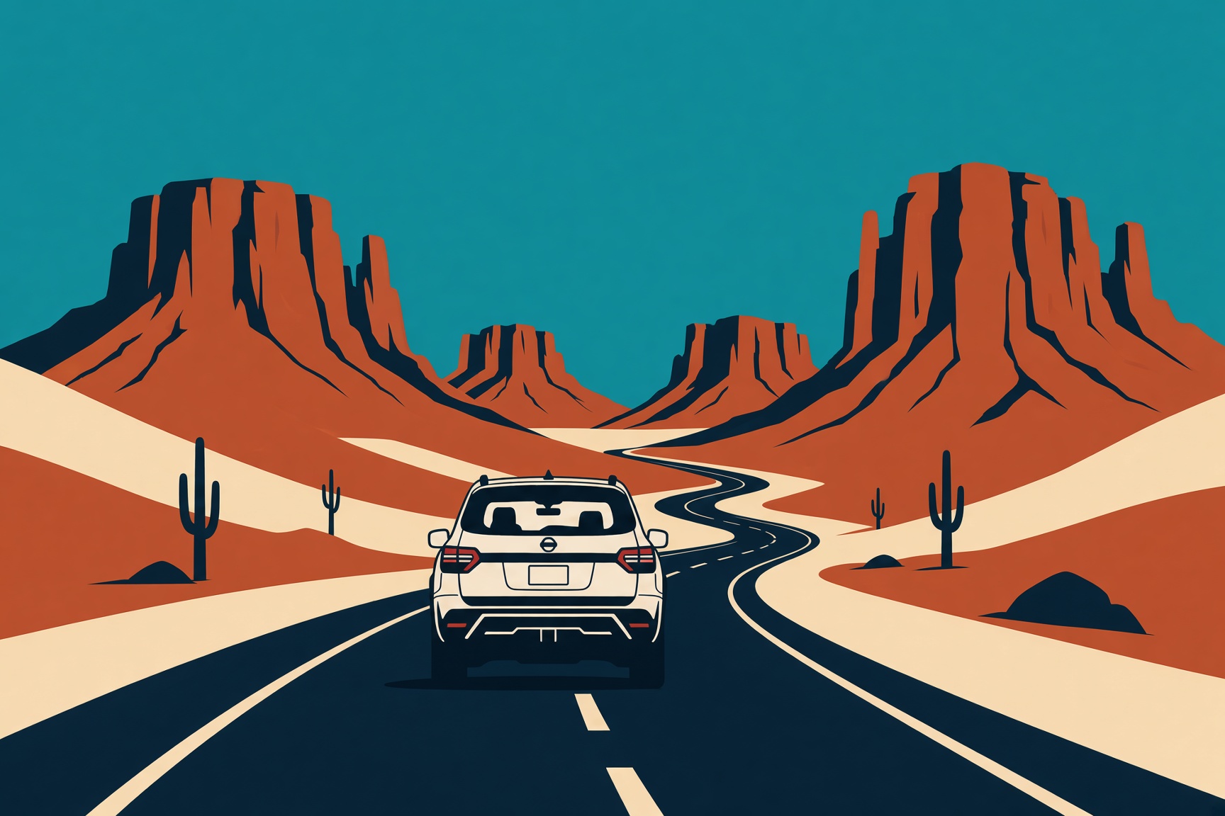 Painted sign for the Albuquerque to Rio Rancho shuttle